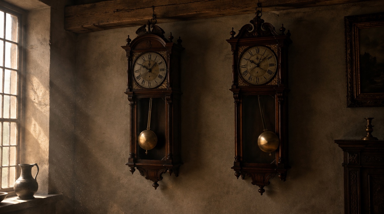 Two clocks, side by side: what Huygens noticed in 1665 still explains why your body follows a steady rhythm.